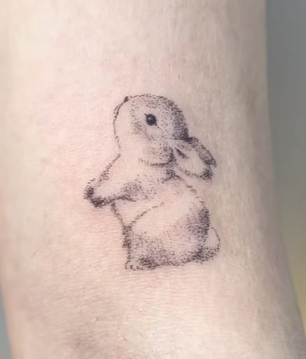 Hase Tattoos, Soft Moodboard, Icons Colorful, Soft Tattoo, Trippy Tattoo, Bunny Tattoo, Rabbit Tattoo, Cute Tats, Bunny Tattoos