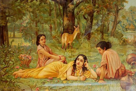 Interior Painting Tips, Ravivarma Paintings, Ravi Varma, Raja Ravi Varma, South Asian Art, Indian Art Gallery, Indian Painting, Female Art Painting, Interior Painting