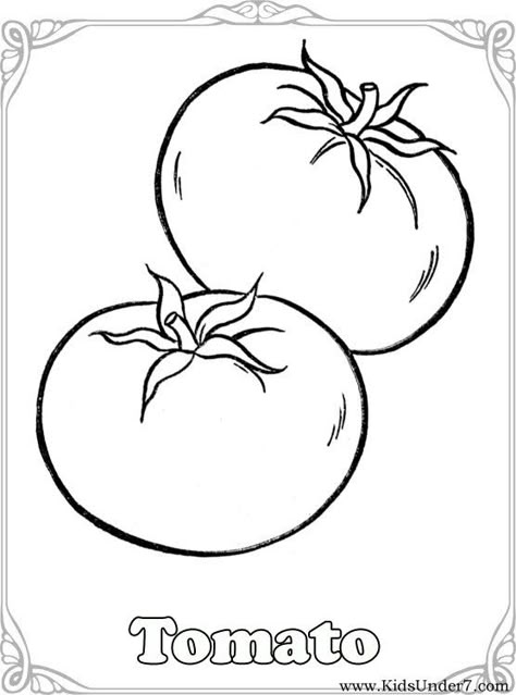 Vegetables Coloring Pages.Vegetable Coloring.  Find free coloring pages, color pictures in VEGETABLES coloring pages. Print out and color t... Tomato Drawing, Vegetable Coloring Pages, Vegetable Drawing, Vegetable Pictures, Kids Vegetables, Free Kids Coloring Pages, Fruit Coloring Pages, Fruits Drawing, Fruits For Kids