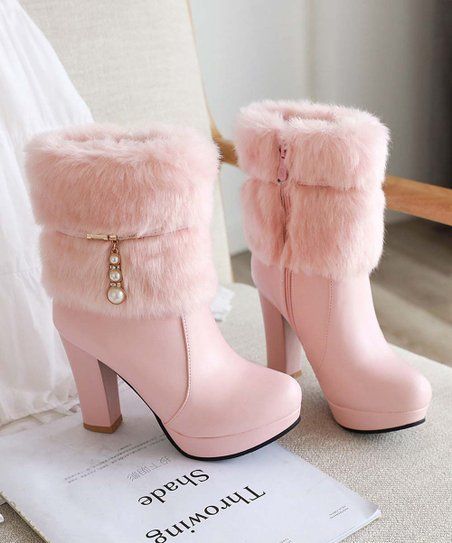 Pink Platform Heels, Fairy Shoes, Glamour Vintage, Best Winter Outfits, Sparkly Shoes, Kawaii Shoes, Fantastic Shoes, Fur Shoes, Pink Faux Fur