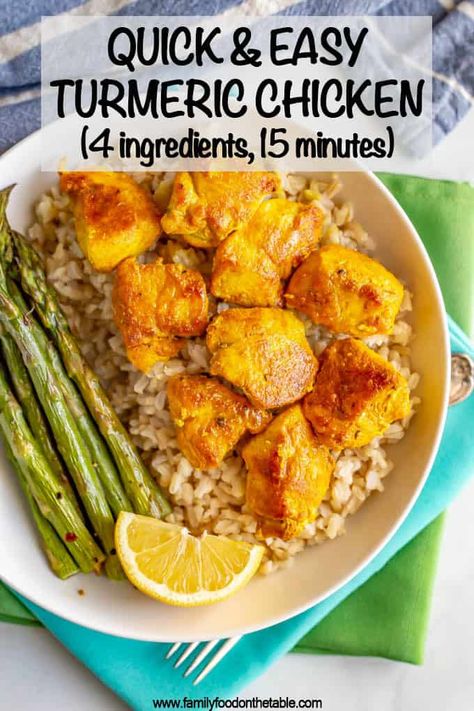 Turmeric Chicken, Food On The Table, Turmeric Recipes, Chicken Meal Prep, Chicken And Rice, Family Food, Healthy Nutrition, Healthy Chicken Recipes, Easy Chicken Recipes