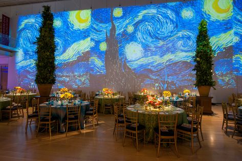 Starry Night Wedding Theme, Starry Night Prom, 15th Birthday Decorations, Prom Planning, Mitzvah Themes, Starry Night Wedding, Prom Themes, Gala Ideas, Dance Themes