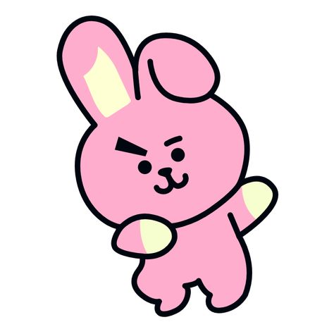 BTS BT21 Cooky Jungkook Sticker. #pink #Music #Rabbit #BTS #K-pop #BT21 #Cooky #Jungkook Bt21 Cooky And Jungkook, Bt21 Icon, K Pop Stickers, Cooky Bt21, Sticker Bts, Bt21 Cooky, Bts Emoji, Hug Stickers, Pink Music