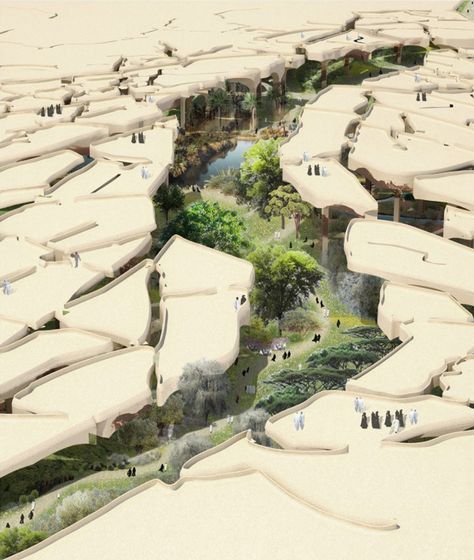 Heatherwick Studio, Thomas Heatherwick, Futurisme Retro, Landscape Model, Landscape Architecture Design, Future City, Futuristic Architecture, Environment Concept Art, Desert Landscaping