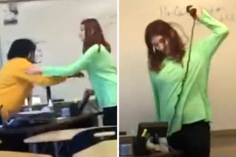 Texas student hits teacher in class, makes ‘racially charged’ comments: video https://nypost.com/2021/11/22/texas-student-hits-teacher-makes-racially-charged-comments/ #www.4quotesnow.com #AgtTravelers Black Teachers, High School Teacher, A Classroom, School Teacher, Texas, T Shirts For Women