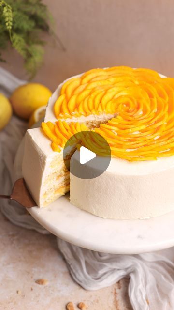 Mango Cream Cake, Cake Mango, Summer Sweets, Mango Cream, Mango Cake, Brownie Ingredients, Easy To Make Desserts, Best Cake, Homemade Brownies