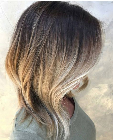 Ombré Hair, Shoulder Length Hair Cuts, Ombre Hair Color, Mid Length Hair, Haircut For Thick Hair, Shoulder Length Hair, Pretty Hair, Medium Length Hair Cuts, Ombre Hair