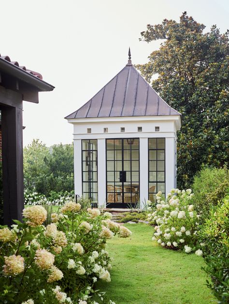 For the Love of the Folly – Garden & Gun Homegrown Vegetables, Greenhouse Construction, Country Gardens, Home Grown Vegetables, Formal Garden, English Country Gardens, Castle Ruins, She Sheds, Potting Shed