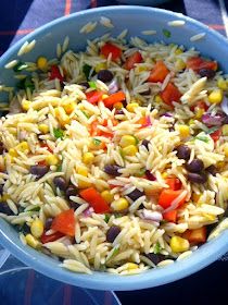 Slice of Southern: Orzo Black Bean Salad Salad With Orzo, Orzo Recipes Side, Salad Orzo, Orzo Pasta Salad Recipe, Black Bean Salad Recipe, Orzo Salad Recipes, Bean Salad Recipe, Orzo Pasta Salad, Orzo Recipes