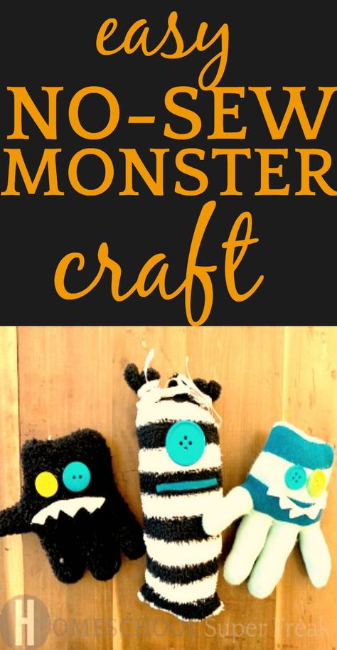 Such fun and easy crafts for preschool all way to teen ages and even good for groups. It's NO-SEW! #crafts #craftsforkids #craftsideas #craftprojects #halloween #halloweendecorations #easy #easycrafts #easycraftsforkids #kidsactivities #kidsactivity #DIY #DIYcrafts Monsters Craft, Recycled Crafts Kids Projects, Diy Mittens, Fun And Easy Crafts, Sew Crafts, Recycled Crafts Kids, Teen Halloween, Monster Craft, Halloween Crafts For Toddlers