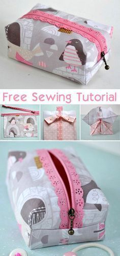 Drawstring Bag Tutorials, Idee Cricut, Sac Diy, Zipper Pouch Tutorial, Pouch Sewing, Pouch Tutorial, Sew Ins, Trendy Sewing, Sewing Tutorials Free