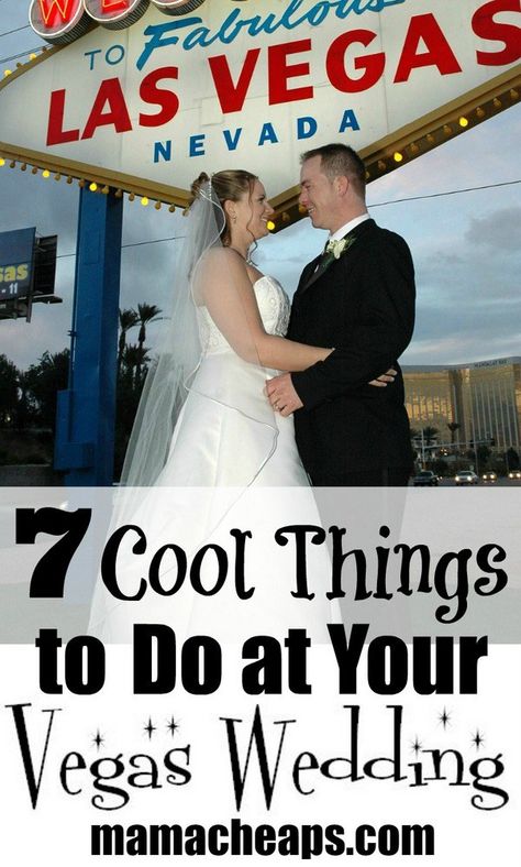 7 Cool Things to Do at Your Vegas Wedding | Mama Cheaps Vegas Vow Renewal Ideas, Las Vegas Wedding Dresses, Vegas Wedding Favors, Vegas Themed Wedding, Vegas Wedding Dress, Winter Wedding Destinations, Vegas Wedding Venue, Elvis Wedding, Vegas Bride