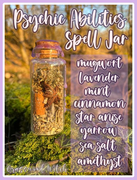 Psychic Abilities Spell, Native Spirituality, Witch Recipes, Dream Jar, Wicca Recipes, Spell Bottles, Third Eye Opening, Witch Rituals, Jar Spells