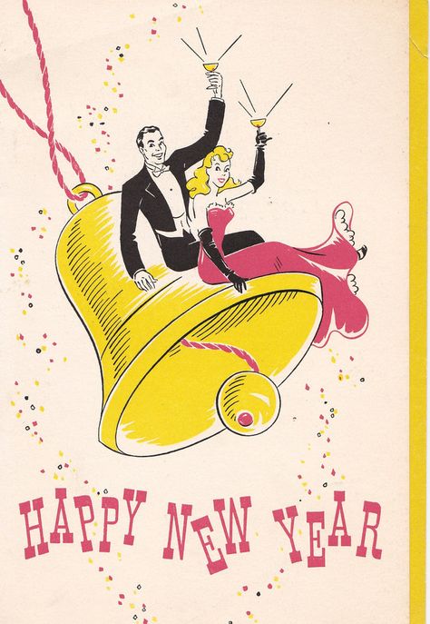 New Years Eve Dinner Menu  A multi-course dinner was $5.50 New Years Cards, Cards For Business, Vintage Happy New Year, New Year Cards, Vintage Holiday Cards, New Year Illustration, New Year Greeting, Happy New Year Cards, Happy New Year Greetings