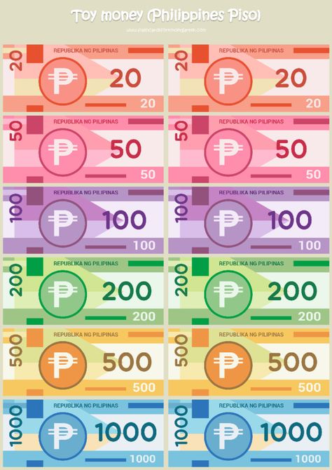 Play Money Printable Free Philippines, Money Printables Templates, Philippine Money Printable, Paper Money Printable, Play Money Printable Free, Philippine Money, Velcro Activities, Fake Money Printable, Play Money Template