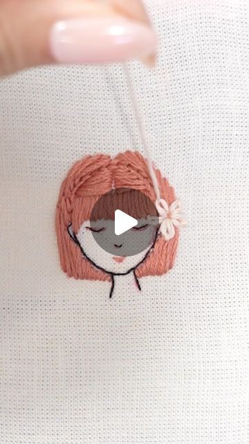 Portrait Embroidery Tutorial, Hair Embroidery, Embroidery Hair, Photo Embroidery, Portrait Embroidery, Front Hair Styles, Thread Art, January 9, Design Embroidery