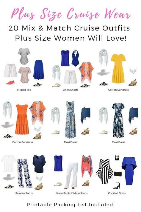 Cruise Outfits Plus Size, Outfits Plus Size Women, Plus Size Cruise Outfits, Summer Cruise Outfits, Cruise Outfits Caribbean, Cruise Wardrobe, Cruise Attire, Cruise Fashion, Packing List For Cruise