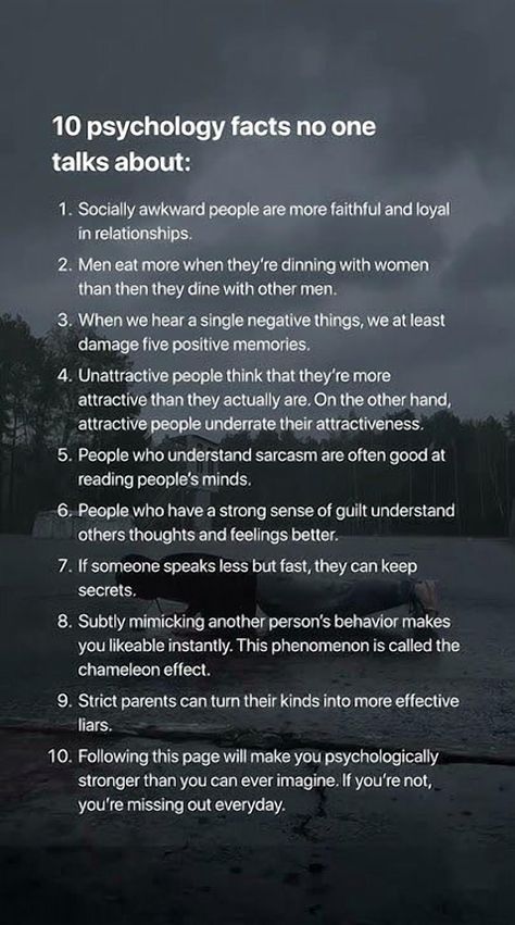 Dive into the fascinating world of psychology with these ten intriguing insights that often fly under the radar. From the subtle nuances of human behavior to the hidden motivations behind our everyday actions, this collection sheds light on aspects of psychology that are rarely talked about. Perfect for curious minds eager to explore the depths of human nature, these insights will challenge your perceptions and spark thoughtful conversations. Whether you're a psychology enthusiast or just love learning something new, these lesser-known gems are sure to captivate your interest. Relationship Psychology Facts, Psychological Facts Interesting Science, Dark Psychology Tricks, Psychological Facts Interesting Crushes, Psychological Facts Interesting Feelings, Love Psychology Facts, Psychologist Quotes, Human Behavior Psychology, Attraction Psychology