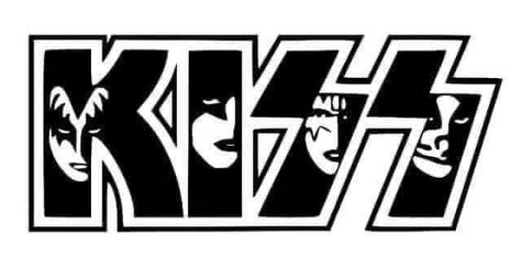 Miniature School, Kiss Logo, Cricut Explore Projects, Projets Cricut, Music Stickers, Kiss Band, Band Logo, Band Tattoo, 3d Laser