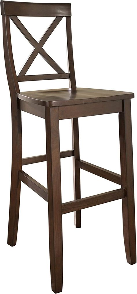 Amazon.com: Crosley Furniture X-Back Bar Stool (Set of 2), 24-inch, White : Home & Kitchen Japanese Dining Table, New Classic Furniture, Cozy Seats, Back Bar, Modern Accent Chair, Wood Bar Stools, Leather Lounge Chair, Bar Seating, Seat Design