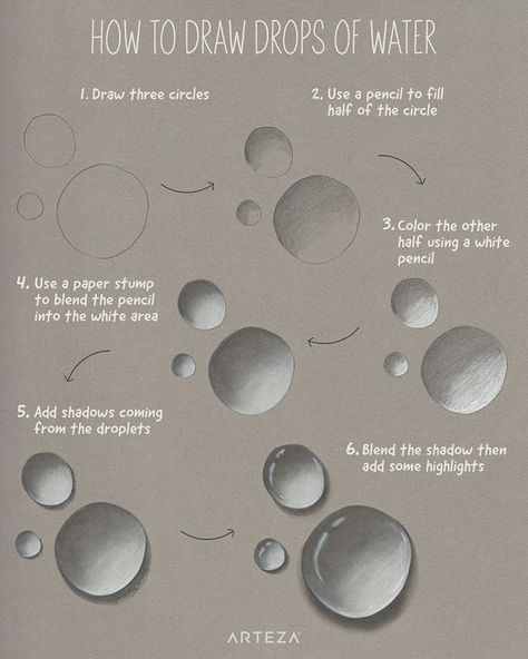 ARTEZA sur Instagram : Check out this crazy #learnwithArteza tutorial and create droplets so real that it'll look like there's water on your paper! 😱💦⁠ ⁠ Illustration Techniques, So Real, Arte Sketchbook, Art Instructions, Watercolour Tutorials, Cool Art Drawings, Doodle Drawings, Art Tips, Canvas Art Painting