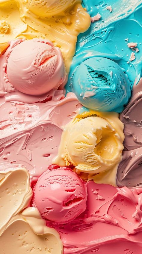 Colorful ice cream scoops melting background royalty free stock photos Cereal Milk Ice Cream, Melting Background, Ice Cream Background, Cute Wallpapers For Android, Ice Cream Wallpaper, Melting Ice Cream, Colorful Ice Cream, Milk Ice Cream, Bff Drawings