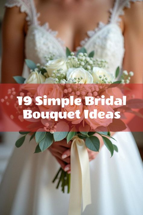 Did you know that a simple bridal bouquet can make your entire wedding look effortlessly chic? Discover stunning ideas and inspiration with 19 gorgeous photos that'll spark your creativity. Learn how minimalist blooms can offer an elegant touch, turning heads without breaking the bank. Dive into the world of easy wedding floral arrangements and find out why less is truly more on your special day! Different Types Of Bridal Bouquets, Spring Wedding Bouquets Bride, Diy Small Bridal Bouquet, April Wedding Bouquet Ideas, Bouquet Arrangements Ideas, Bridal Bouquets Spring, Bridal Bouquets Summer, Simple Bridal Bouquet, Bridal Bouquet Ideas