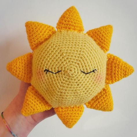 Amigurumi Sun Crochet Free Pattern - Amigurumi Crochet Sun Amigurumi Free Pattern, Crochet Sun Plush, Crochet Sun Amigurumi, Crochet Sun Pattern, Sun Crochet Pattern Free, Sun Amigurumi, Sun Crochet, Baby Ray, Sweet Baby Ray