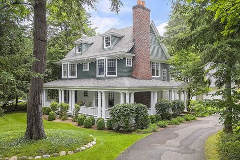 410 Glenn Dr, Harbor Springs, MI 49740 | Zillow Colonial Exterior, Harbor Springs, Dormer Windows, Traditional Houses, Subway Tile Backsplash, House Exteriors, Unfinished Basement, Colonial House, Back Patio