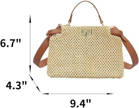 Amazon.com: 2024 Straw Bag Beach Bag for Women Small Tote Bag Straw Shoulder Bag Chic Handbag Satchel Crossbody Bag Purses : Clothing, Shoes & Jewelry Woven Beach Bags, Straw Beach Bag, White Shoulder Bag, Straw Handbags, Women Crossbody Bag, Cross Border, Casual Tote, Womens Crossbody Bag, Womens Purses