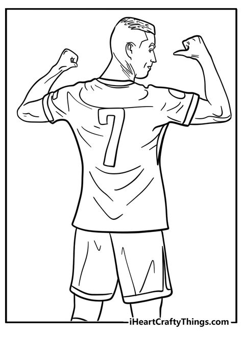 25 Ronaldo Coloring Pages Ronaldo Coloring Page, Ronaldo Drawing, Ronaldo Football Player, Football Player Drawing, Soccer Drawing, Football Coloring Pages, World Cup Trophy, Ronaldo Football, Boy Drawing