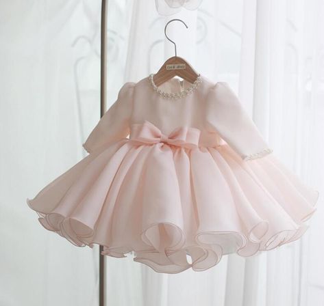 Long Sleeve Baby Girl Dresses Beads Bow Baptism Dress for Princess 1 year Birthday Party Wedding Gown Baby Christening Clothing _ - AliExpress Mobile Girls Christening Dress, Party Dress For Girls, Girls Baptism Dress, Kids Dress Patterns, Baptism Dress, Christening Dress, Newborn Dresses, Girls Party Dress, Flower Girls