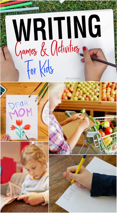 15 Fun & Creative Writing Games And Activities For Kids Creative Writing Games, Fun Games For Children, Writing Games For Kids, Preschool Literacy Activities, Homeschool Writing Curriculum, Morning Writing, Letter Writing Activities, Creative Writing For Kids, Teacher Organization Ideas