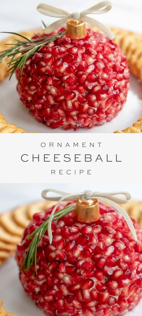 Christmas Appetizers Pomegranate, Fancy Christmas Cheese Ball, Pomegranate Christmas Cheese Ball, Pomegranate Cheese Ball Recipes, Christmas Appetizers Cheese Ball, Easy Christmas Cheese Board, Savory Xmas Treats, Cheese Ball With Cranberries, Pomegranate White Cheddar Cheese Ball