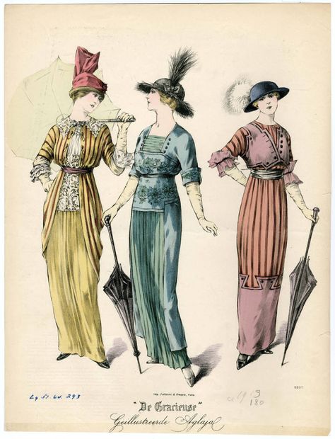 1911 Fashion, 1913 Fashion, 1914 Fashion, Edwardian Fashion Plates, 10s Fashion, Fashion 1910, Mode Prints, 1910s Fashion, Parisienne Chic