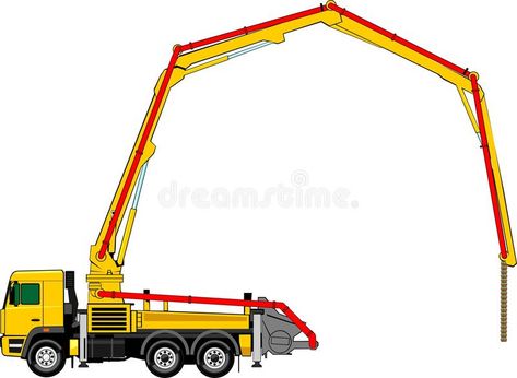 Concrete pump. On the truck chassis , #SPONSORED, #pump, #Concrete, #chassis, #truck #ad Concrete Pump Truck, Concrete Truck, Commercial Construction, Website Template, Stock Vector, Vector Illustration, Trucks, Pumps, Sports