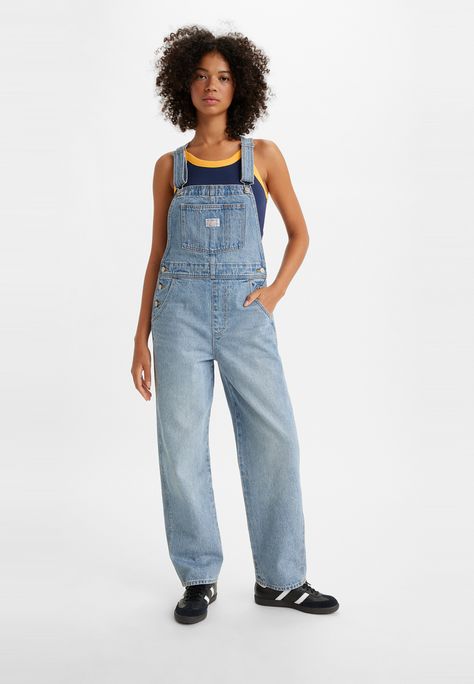 These Vintage Denim Overalls have all the familiar features you love that create an authentic look from top to bottom. Better with age and wear, this classic workwear essential has already become our closet staple to transition through the seasons. Michael Kors Shop, Levis Outfit, Classic Workwear, Overalls Vintage, Vintage Overalls, Workwear Essentials, Women's Overalls, Top To Bottom, Tapered Jeans