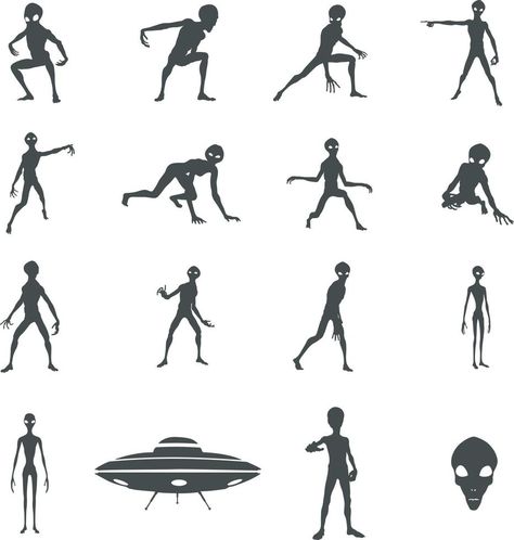 Alien silhouettes, Alien space silhouette Alien Silhouette, Clip Art