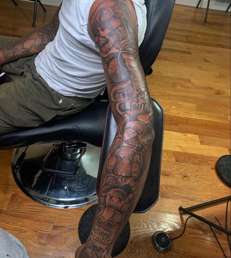 Black Men Tattoo Ideas, Tree With Birds Tattoo, Arm Tattoos Lettering, Men Tattoo Ideas, Arm Tattoos Black, Black Men Tattoos, Full Hand Tattoo, Half Sleeve Tattoos Forearm, Quarter Sleeve Tattoos