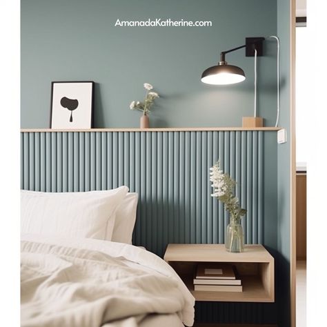 25 Creative Half Wall Paneling Ideas For A New Look - Amanda Katherine Half Wall Paneling Ideas, Half Wall Paneling, Wall Paneling Ideas, Paneling Ideas, Flat Inspiration, Interior Studio, Wall Panels Bedroom, Bedroom Wall Designs, Bedroom Master