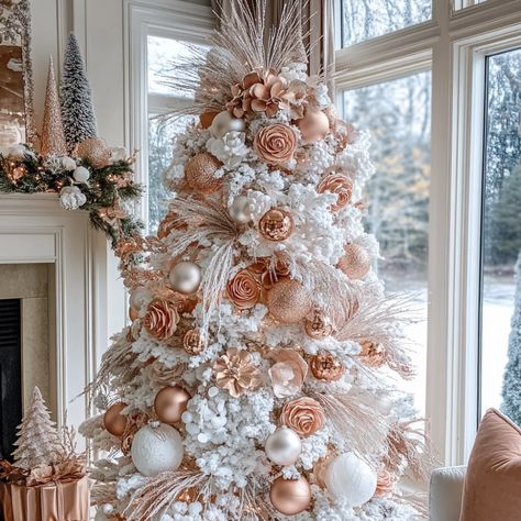 21 Stunning White Christmas Trees Decor Ideas White Tree With White Ornaments, Christmas Trees Decor Ideas, White And Champagne Christmas Tree, White Christmas Trees Decorated, White Christmas Tree Ideas Color Schemes, White Themed Christmas Tree, All White Christmas Tree, White Christmas Tree Decor Ideas, All White Christmas