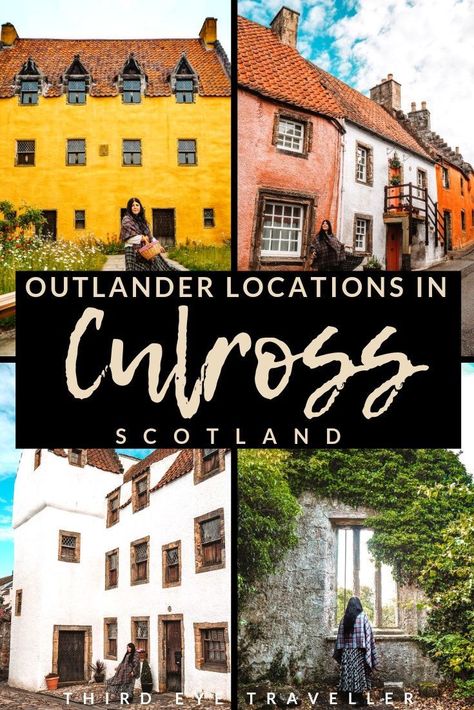 culross outlander locations | cranesmuir Outlander | Geillis Duncans House | The Black kirk outlander | Culross Palace | Tanhouse Brae | Mercat Cross Culross | Where is Cranesmuir filmed in Outlander | Outlander TV series | Outlander film locations | Where is Outlander filmed in Scotland | things to do in Fife | Outlander tour of Culross | #outlander #culross #scotland Outlander Geillis, Culross Scotland, Castle Leoch, Visiting Ireland, Outlander Tour, Outlander Film, Outlander Locations, Fife Coastal Path, Outlander Quotes