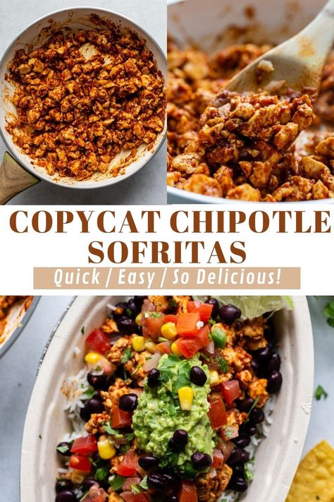 Sofritas Chipotle Recipe, Vegan Chipotle Bowl, Chipotle Sofritas Recipe, Sofritas Recipe, Chipotle Sofritas, Chipotle Tofu, Chipotle Copycat Recipes, Chipotle Copycat, Sofrito Recipe