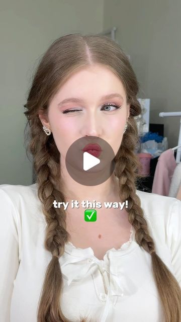 Easy Twin Braids Tutorial, Braided Pigtail Hairstyles, Pig Tail Braids, Coquette Hairstyle, Pigtails Hairstyle, Braided Pigtails, Hairstyles Quick, Hairstyle Braids, Tail Braids