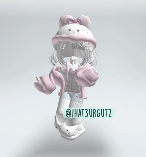 outfit made by me, feel free to take inspo just dont forget to give credit ✧･ﾟ: *✧･ﾟ🍮🎀 tags: roblox, kawaii, cutecore, creepycore, roblox fits, kawaiicore, pompompurin, sanrio, cute Cute Roblox Clothes, Roblox Cutecore Outfits, Sanrio Roblox Avatar, Roblox Plush, Roblox Avatar Ideas, Outfit Ideas Emo, Kawaii Valentine, Kawaii Cutecore, Cream Outfit