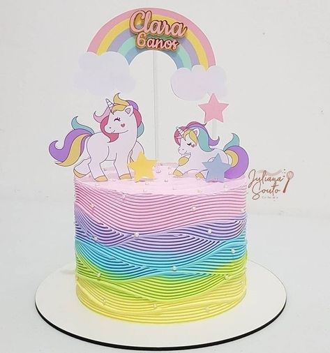 1st Birthday Cake Designs, Unicorn Cake Design, Jungle Birthday Cakes, Unicorn Topper, Rainbow Unicorn Cake, Elsa Birthday, Rainbow Birthday Cake, Unicorn Birthday Cake, Birthday Party Decorations Diy