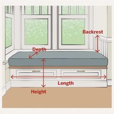 Turn unused space around the house into extra seating and storage with a minimum of carpentry—and get a snug, homey haven for daydreaming, reading, even napping Window Bench Seat With Storage, Bedroom Window Seat, Built In Bench Seating, Diy Window Seat, Window Seating, Window Bench Seat, Bay Window Seat, Window Seat Design, Window Seat Storage