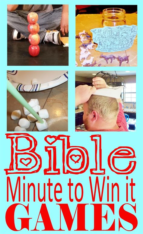 Kids Church Games, Sunday School Games, Old Testament Bible, Church Games, Church Youth Group, New Testament Bible, Minute To Win, Youth Games, Minute To Win It Games