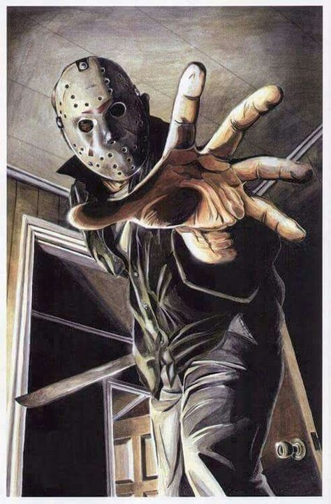 Jason Jason Voorhees Wallpaper, Horror Villians, Freddy Vs Jason, Horror Fanatic, Slasher Movies, Horror Movie Icons, Horror Artwork, Horror Movie Art, Horror Icons