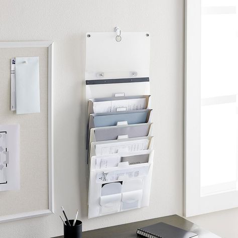 Wall Pocket Organizer, Office Wall Organization, Wall File Organizer, Zen Office, Wall File Holder, Wall File, File Boxes, Hanging Folders, Folder Organization